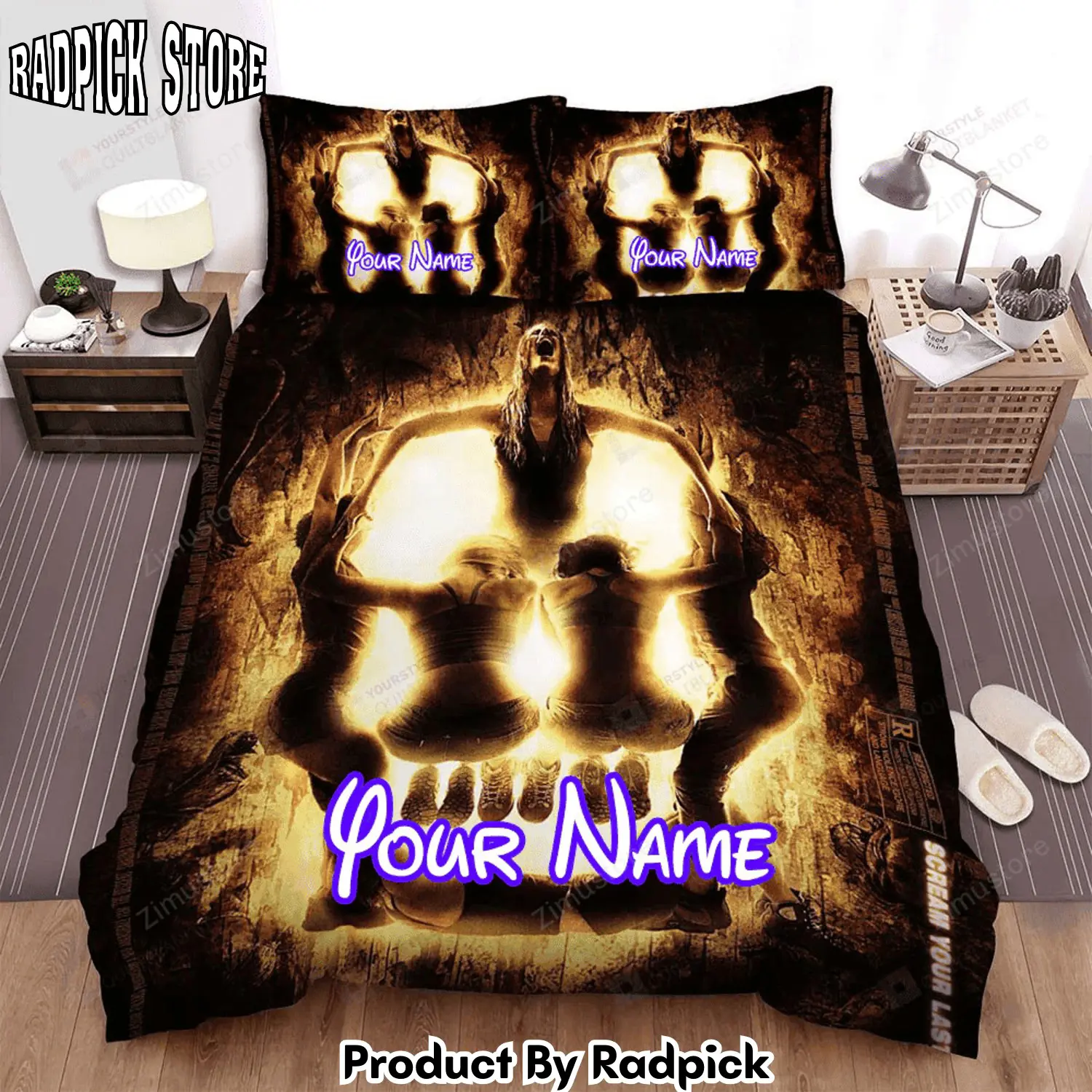 Radpick the descent movie skullcap photo bed sheets spread comforter duvet cover personalized name bedding sets rp3271298